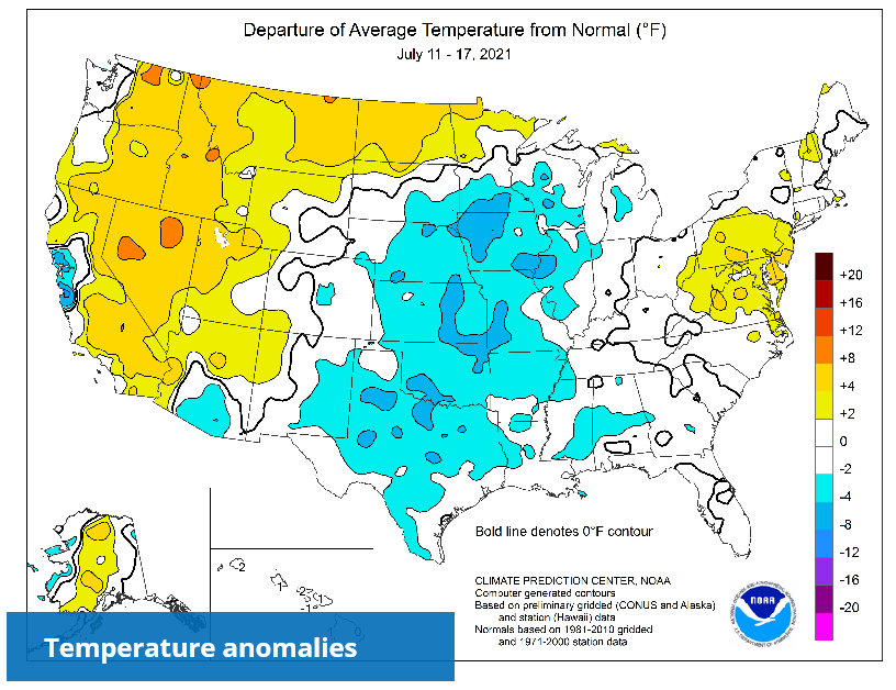 Temperature anomalies