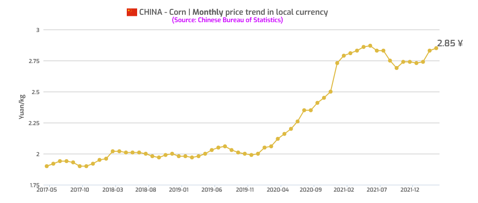 TESEO.clal.it - China: Corn local prices